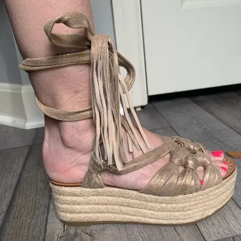 Sigerson Morrison Cosie Lace Up Platform Sandals Size 6