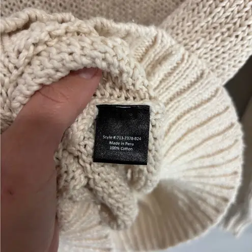 Jenni Kayne Cruise Cocoon Crewneck Sweater Natural Cream Tan Size XXS oversized