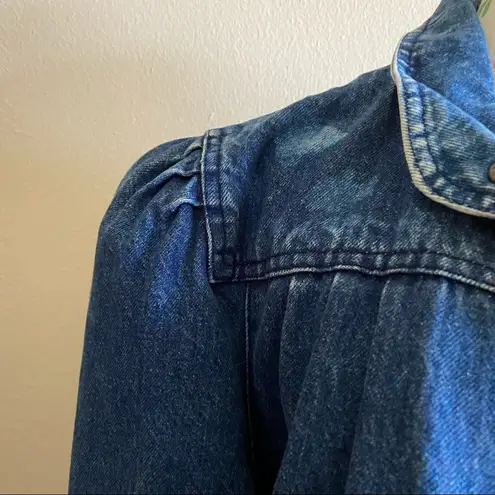 Puff Sleeve Denim Jacket Size M