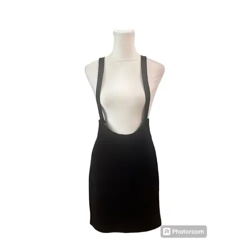 Forever 21  Black Pencil Skirt with Overall‎ Straps Size Small - Image 3