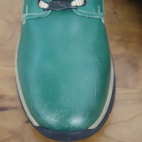 Pepe Jeans Ladies' London Green Leather Ankle Boots US 8 EU 38