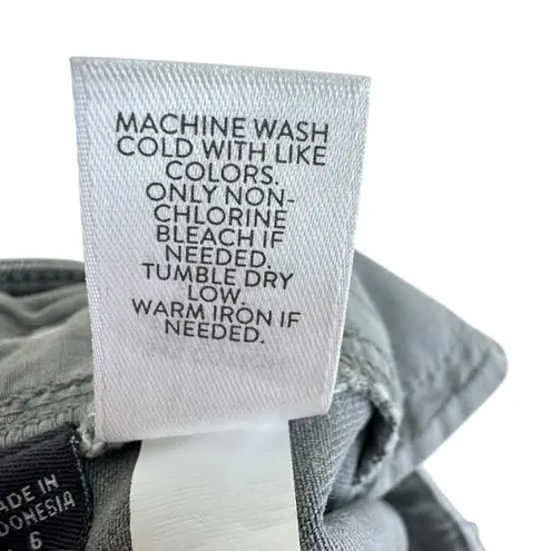 J. Jill Denim Authentic Fit Gray Slim Ankle Cotton Blend Mid Rise Jeans Size 6