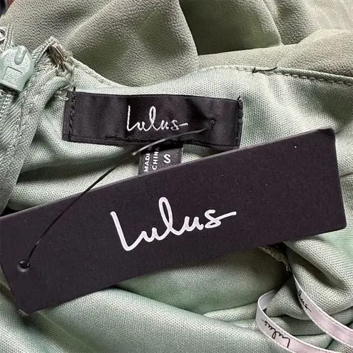 NWT Lulus Women's Remarkable Arrival Sage Brush Sleeveless Maxi Dress Size S Green