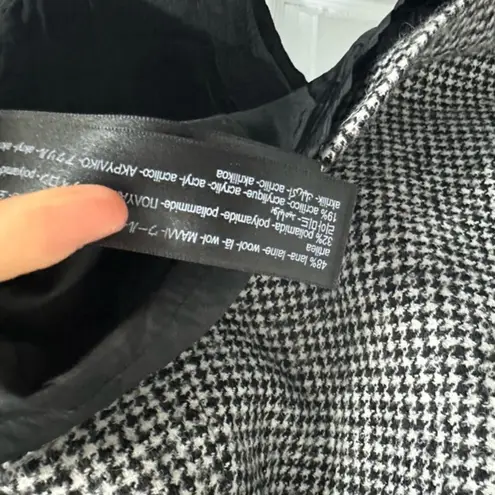 Massimo Dutti NEW WOOL Classic Black and White Houndstooth lined Mini Skirt XS - Image 7