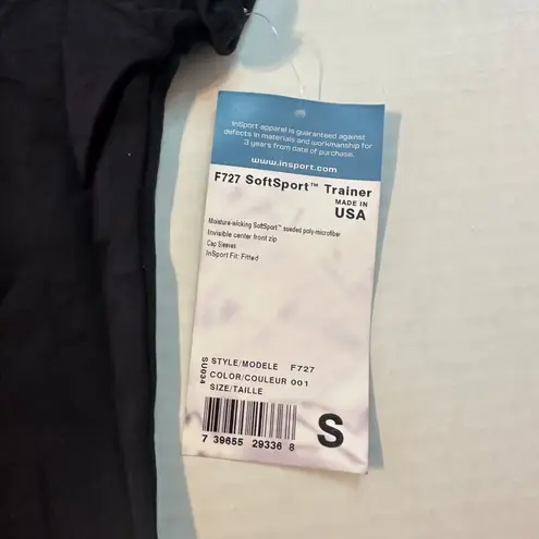 Insport Cycling Shirt Womens S Black Mock Neck Soft Sport Trainer F727 NWT