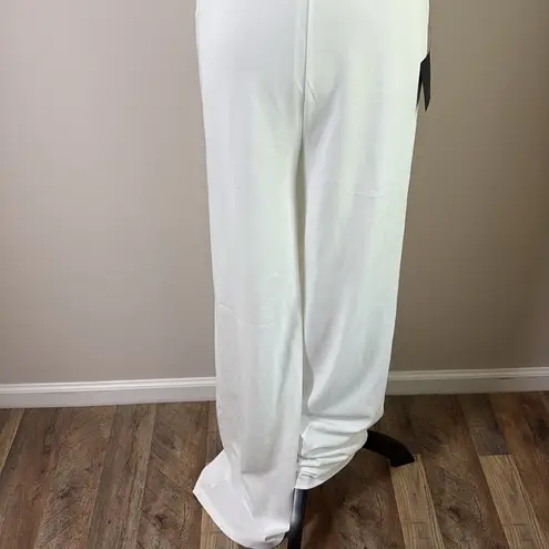 NWT Lulus Enticing Endeavors Square Neck Wide Leg Jumpsuit White Size M Size M