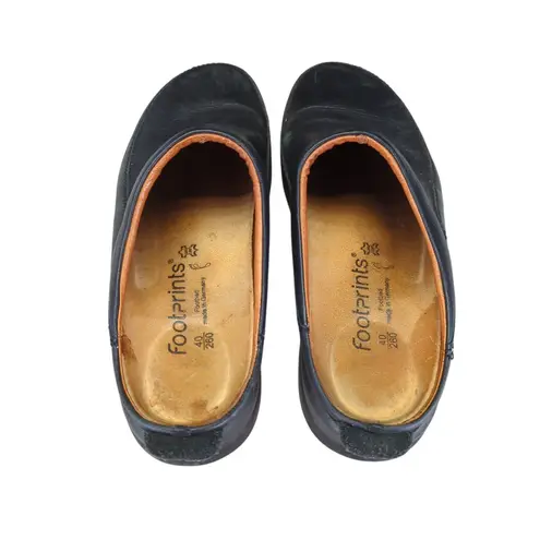 Footprints Black Leather Comfort Clogs Mule Shoes Size 40 Women's 9 Germany