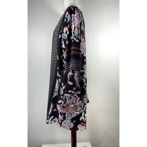 Ella Moon Dress Big Bell Sleeves Multicolor Paisley Size XL Boho Goth Artsy NWT Black