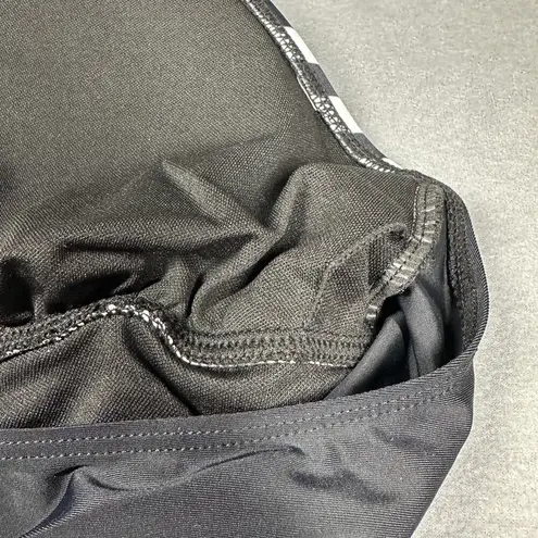 Tempt Me Swimsuit One Piece Womens Small Black White Halter Tie V Neck Ruched