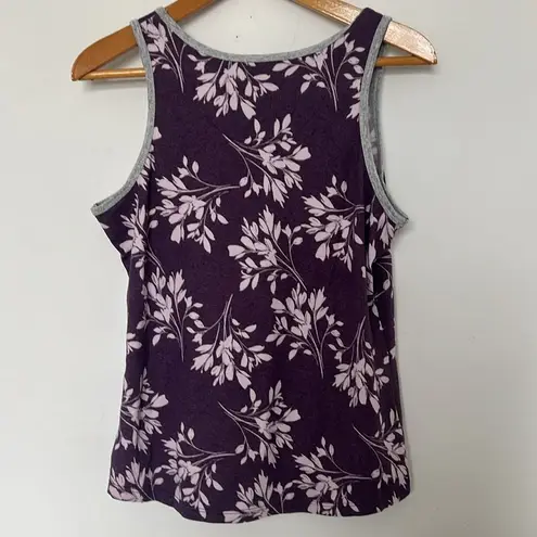 Karen Neuberger Lounge Tank Live Love Lounge Purple Gray Soft Knit Size Small