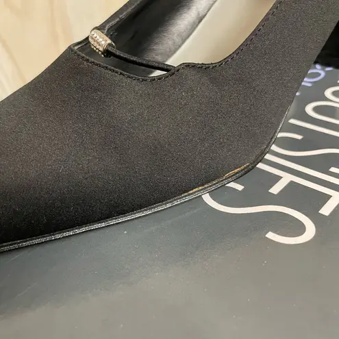 Mootsies Tootsies Mootsie Tootsie Georgette Satin Black Heels Sz 5.5