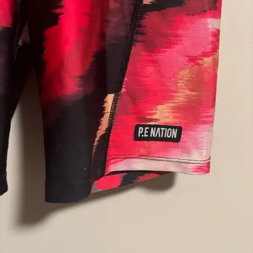 P.E NATION Fluid Short Biker High Rise in Print