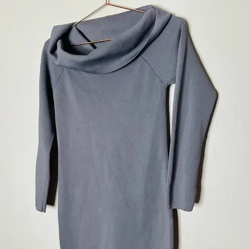 Stylestalker Grey Cowl Oversized Long Sleeve Short Mini Sweater Dress Size Small