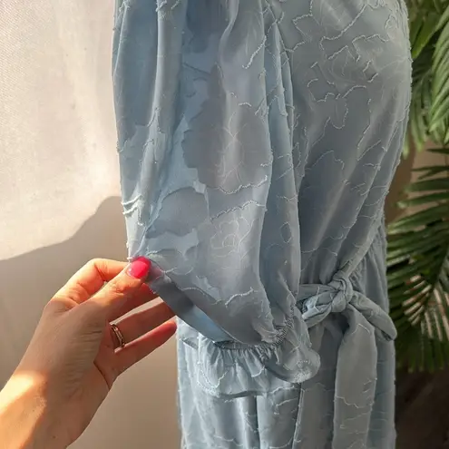 Eliza J Floral Jacquard Belted Dress, Size 12, $138