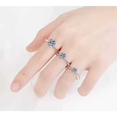 Boutique 1Ct‎ Solitaire Platinum 925 Simulated Diamond Engagement Wedding Ring, Size 8