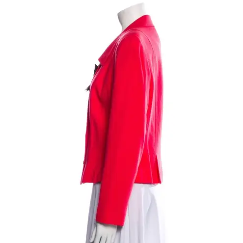 Rickie Freeman For Terry John Vintage Rickie Freeman Teri John Jacket Blazer Jacket Tomato Red Black Bow sz M