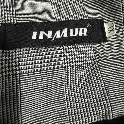 Inmur Women Black Button Down Whimsigoth Plaid Lined Vest Size M Business Formal Size M