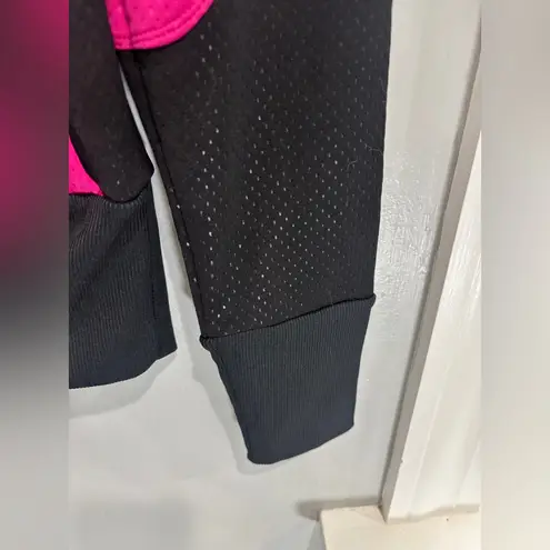 Pearl Izumi Women’s Medium M Pink Black Cycling Bike Jacket 1/4 zip long sleeve