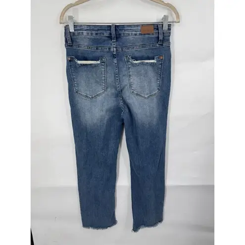 Judy Blue  Distressed Straight Leg Jenas Women 7/28 Blue Denim High Waist Preppy