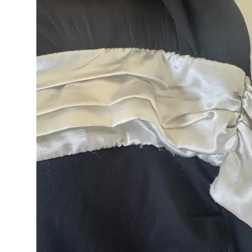 Y2K Vintage TRIXXI Black Sheer Tiered Tie Waist Bow Halter Midi Dress sz M Fairy Size M