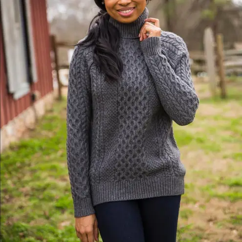 Two Bees Cashmere NWT Ribbed Cashmere Turtleneck Sweater XL Purple