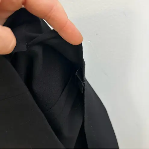 Akris Punto Black Sleeveless Split Neck Sheath Midi Dress Size 4