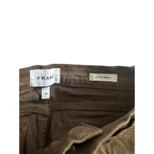 Frame Le High Skinny Brown Legging Jeans Size 25