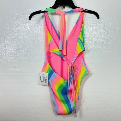 Hurley  NWT Soft‎ Waves Cheeky One Piece in Sky Swimsuit L - Image 6