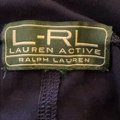 Ralph Lauren L-RL navy wide leg size large capri leggings.