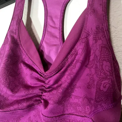 Lululemon Bend & Flow tank top Yoga Fuchsia Pink Built in sports bra S Purple