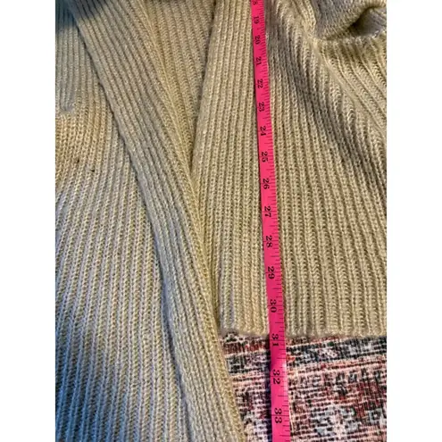 Judy Blue Chunky Knit Open Front Cardigan Sweater Beige Wool Blend Medium/Large