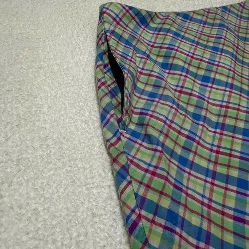 Greg Norman Collection Blue Green Asymmetrical Mini Skorts Size 2