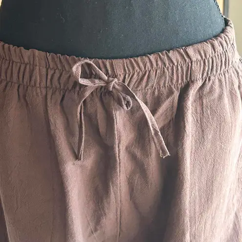 NWT B'Gauze Women's Size S/M Brown 100% Cotton Pants Elastic Waist Size M