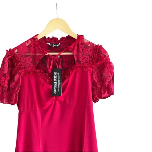 Scarlet darkness Lace Patchwork Hollowed