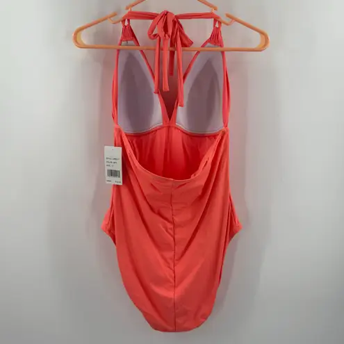 La Blanca Swimsuit SZ 12 NWT Island Goddess Birds of Paradise Halter One Piece