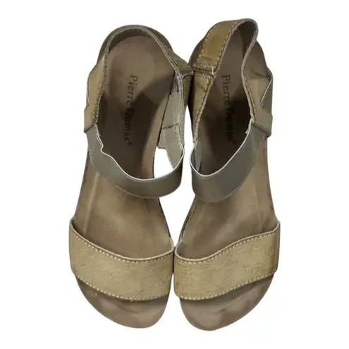 Pierre Dumas  Chantal-2 Tan Platform Wedge Sandals Women’s Size 9 Comfort Sling - Image 5