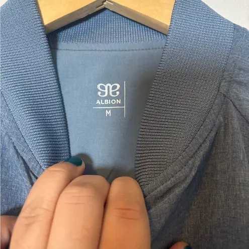 ALBION FIT Albion Women's Blue Bomber Jacket Size Medium