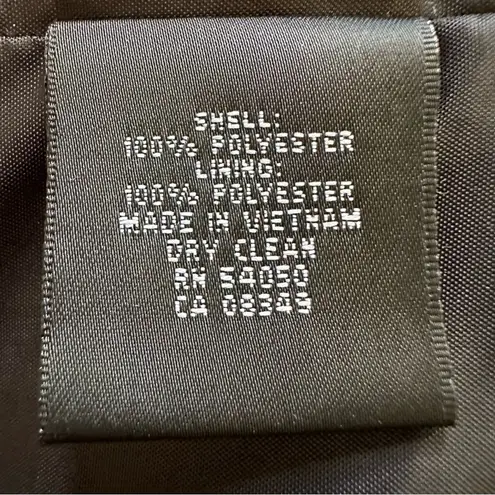 Kasper Blazer Black Monochromatic Long Sleeve Tailored Jacket Size 8 Petite