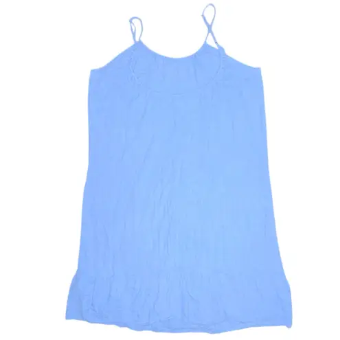 Kona Sol Blue Textured Fabric Swim Coverup