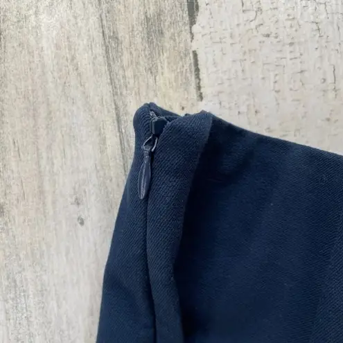 Boston Proper Trouser Pants Womens 6 Slim Ankle Navy Blue Side Zip NEW