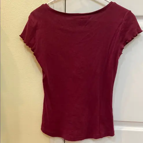 Style & Co. Women's Cranberry Embellished Top Red Size undefined