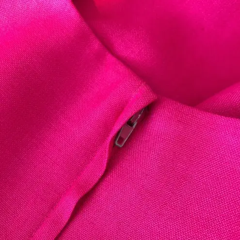 Buttons 80’s Vintage Albert Nipon Bright Pink Dress with Gold