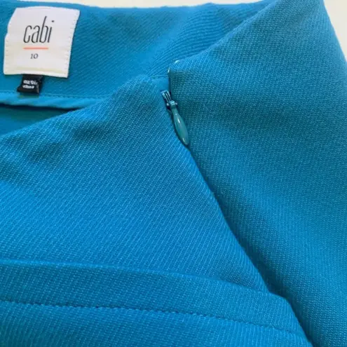 CAbi #3220 Sigourney Pencil Skirt Teal Size 10 EUC