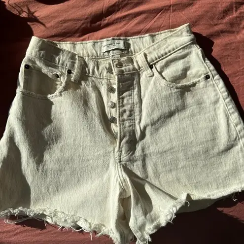 Abercrombie & Fitch  Curve Love High Rise Dad Denim Shorts