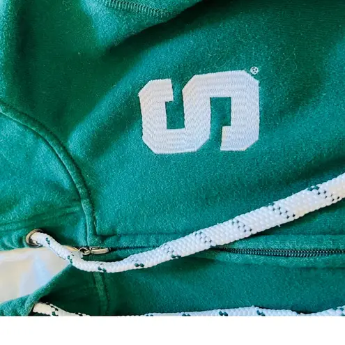 MICHIGAN STATE UNIVERSITY COLLEGE BLING HOODIE JACKET Green Size M