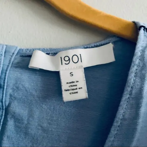 1901 Nordstrom Light Blue Sleeveless Anchor Top Blouse Size S