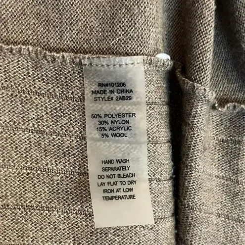 Soft Surroundings Dress Cassandra Tan Turtleneck Sweater Dress Tunic Sz L GUC