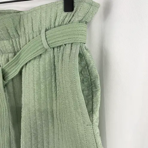 Samsoe Samsoe New Quilted Paperbag Waist Ember Shorts Vineyard Green