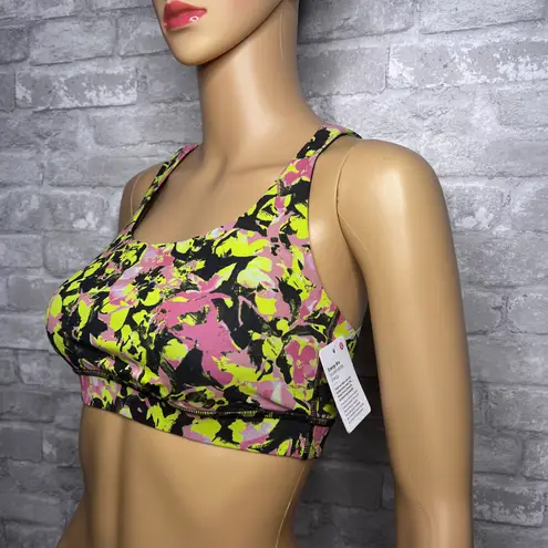 Lululemon Energy Bra Luxtreme NWT Size 4 Inflect Floral Highlight Yellow Multi