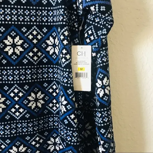 NWT Carole Hochman Lounger blue multi cowl neck size M Size M
